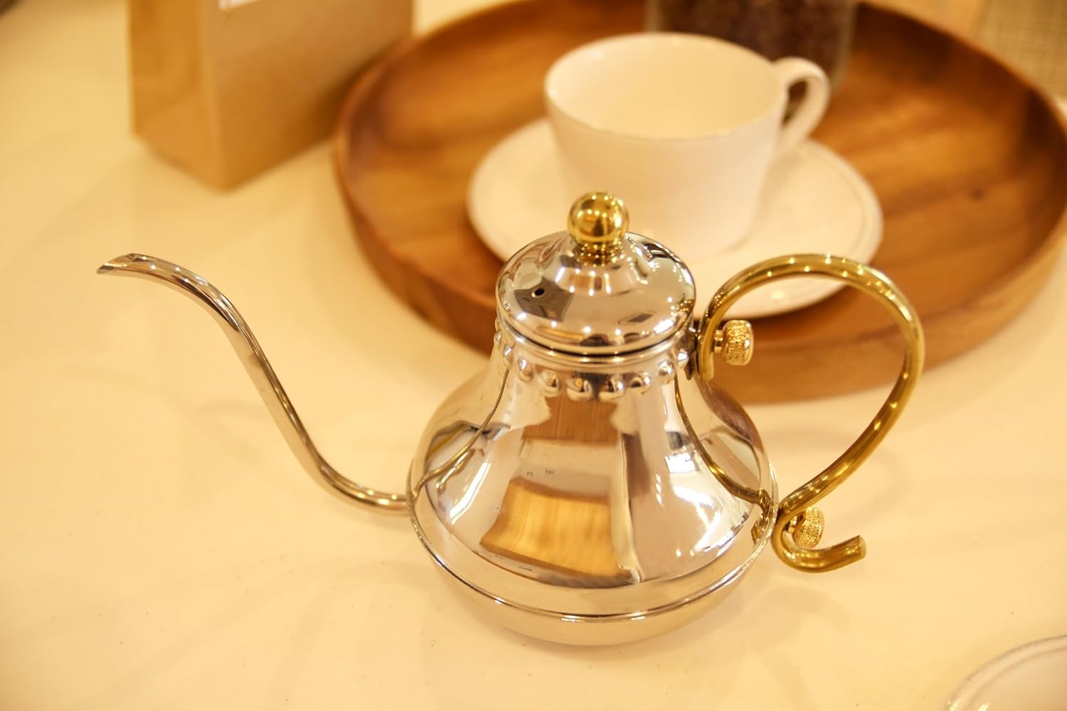 Cafe de Tiamo 420ml Stainless Steel Pour Over Coffee Pot (HA8561)