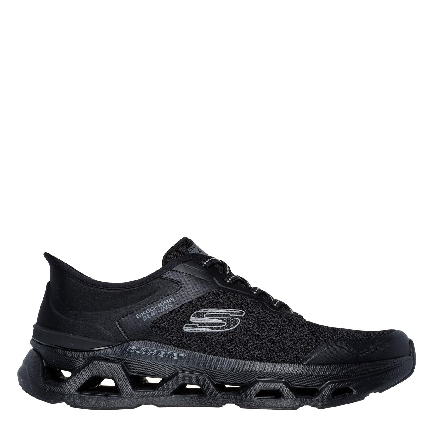 Skechers Men's Black Slip-Ins Mesh Lace-Up Sneaker W Ai Slip On Trainers in Size 7, Sports Direct