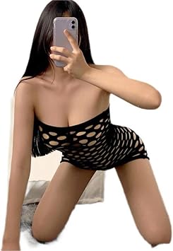 Sexy Lingerie Sexy Fishnet Bodysuit Bodystockings Sheer Stretch Mesh Sex Lingerie-Black 7,L