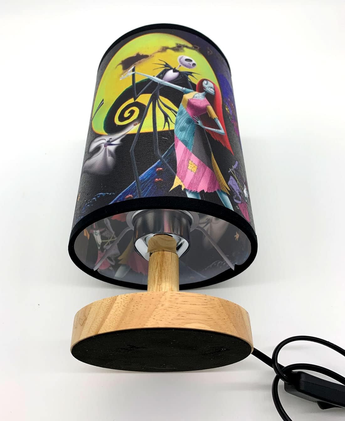 Jack and Sally Table Lamp Bedside Night Light Wood Base Room Decoration or Great Gift Ideas