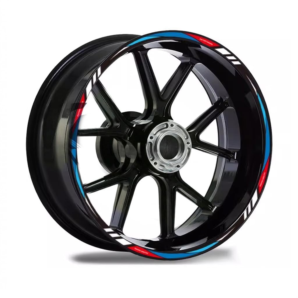 Woniyal 1 Set Reflective Rim Stripe Trim Suitable for BMW R1100RT 1993-2001, Motorcycle Wheel Edge Tape Protective Overlay Exterior Styling Accent,Multi-colored