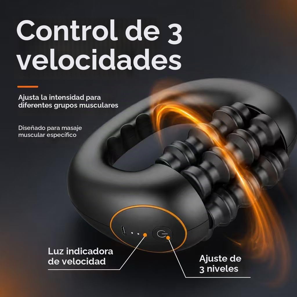 Marvixor Scult Roller, Masajeador Anticelulítico Rodillo Eléctrico – Rodillo de Masaje Eléctrico con Mango, 3 Niveles de Intensidad, Masaje Profundo Piernas y Cuerpo (Sin base)