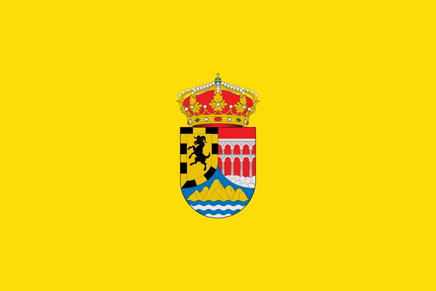Drapeau Valdelaguna grand format pour pavoiser un bâtiment public officiel