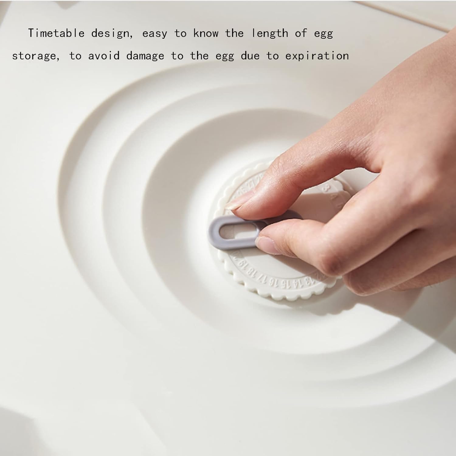 Egg Cartons with Lid Plastic Egg Storage Container Stackable Egg Storage Box Multifunctional Kitchen Egg Carton Portable Egg Storage Box-Ivory White 12x9.05x2.95inch