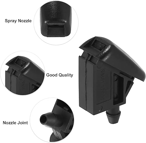 Miniatura 4 de ACROPIX Boquillas para limpiaparabrisas delantero para Ford Focus con conector de manguera, paquete de 7, color negro