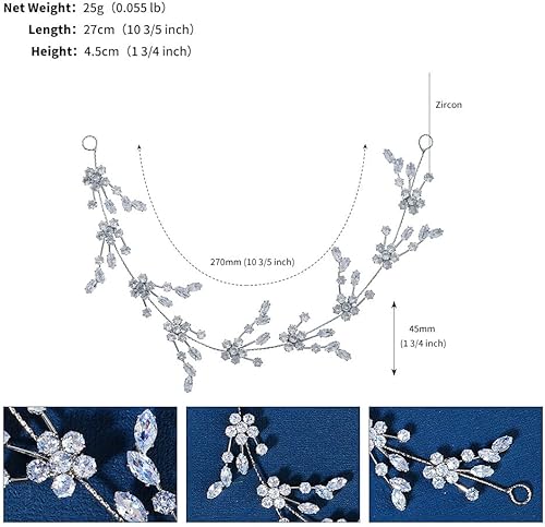 Miniatura 2 de Yumikoo Diadema de diamantes de imitación de hadas de novia - Accesorios para el cabello, accesorio para el cabello, joyería de fiesta para mujer
