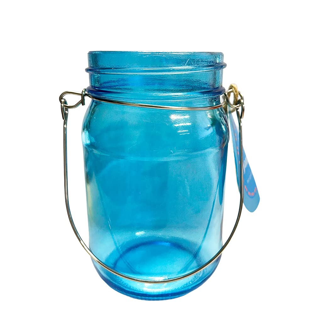 Rex London Blue Jam Jar Tealight Holder