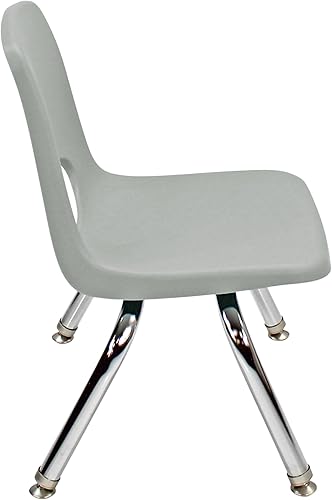 Miniatura 317 de Factory Direct Partners 10355-BL Silla escolar apilable de 10 pulgadas, asiento apilable para estudiantes con patas de acero cromado y rodamientos