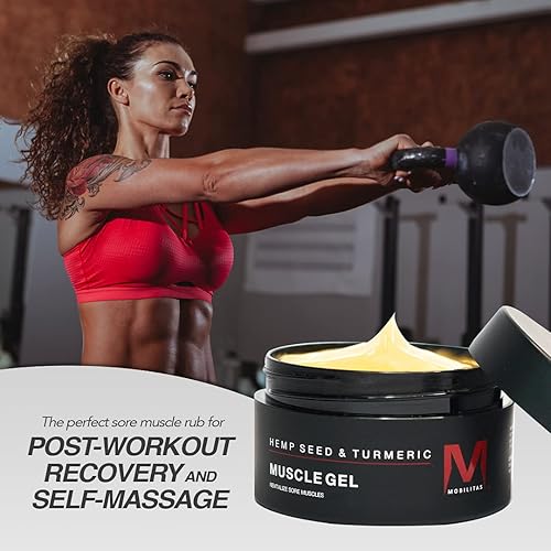 Miniatura 3 de MOBILITAS Muscle Rub - Gel de masaje natural y orgánico para alivio muscular con cristales de mentol refrescantes, alcanfor y pimiento calentador.