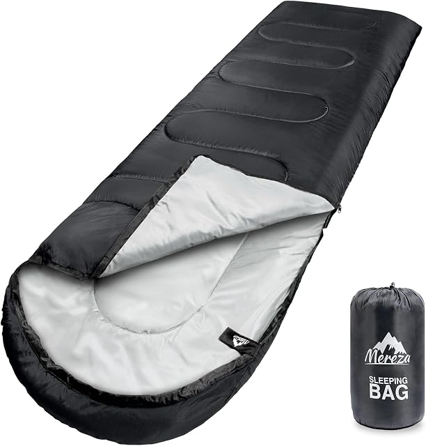 MEREZA Sleeping Bags XL for Mens Large Wide Sleeping Bag for Camping Big and Tall Sleeping Bags for Women Adults Warm with Compression Sack Cold Weather & Warm