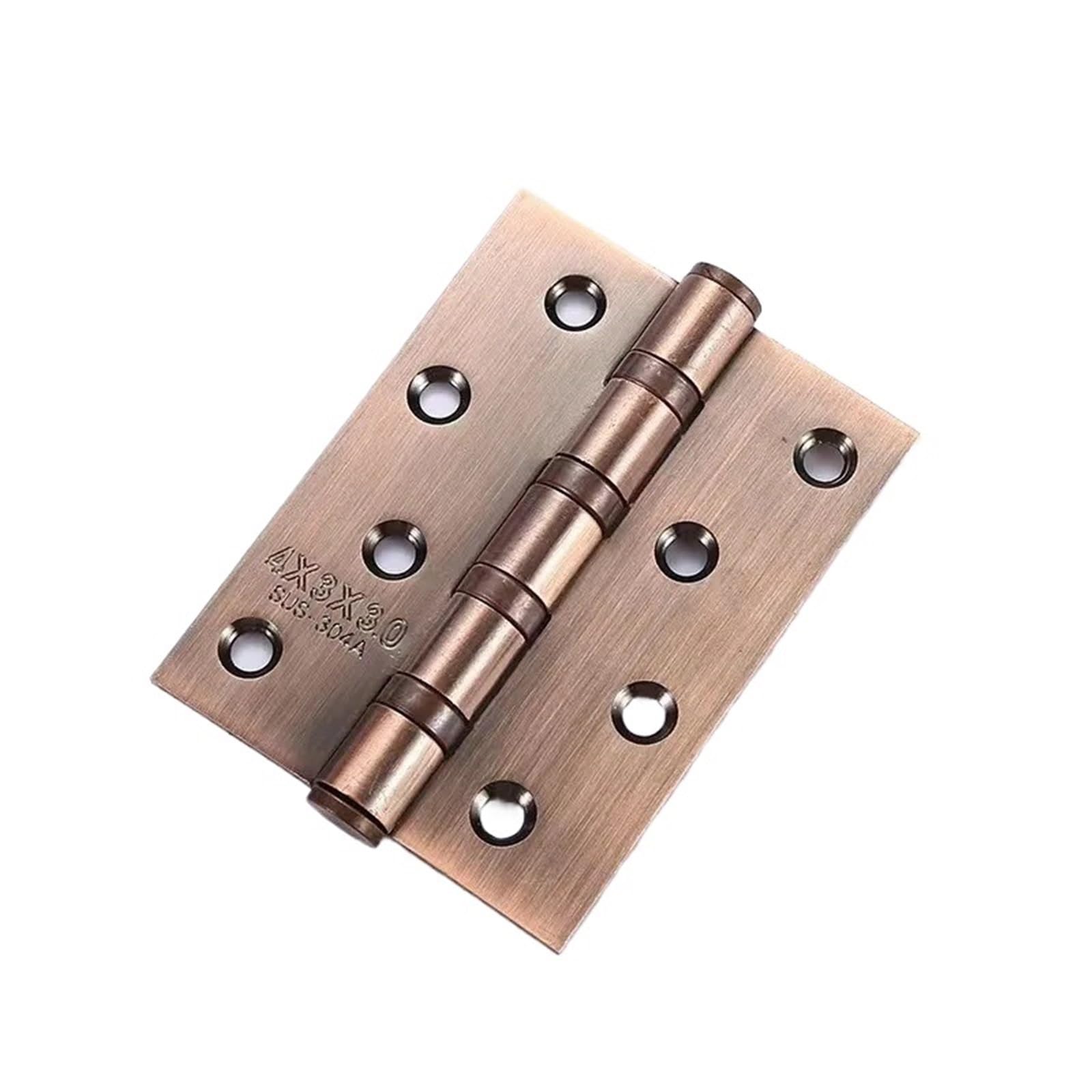 Kdhcvkz Red Bronze 1Pcs 4-Inch Stainless Steel 304 Thickened Door Hinge(Red Bronze)