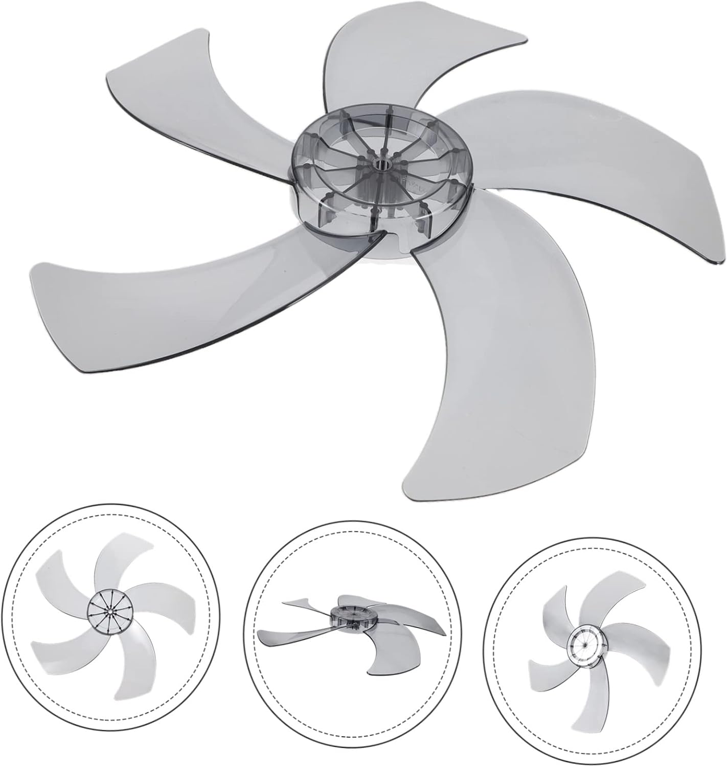 Replacement Fan Blades for Standing Pedestal Table Fans Leaves Design Easy to Install Clean Plastic Accessory for Electric Fans