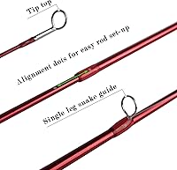 Vista 4 de Aventik Caña de Pesca con Mosca de Práctica de 4'0'' para Principiantes de 3 Piezas para Pesca Deportiva