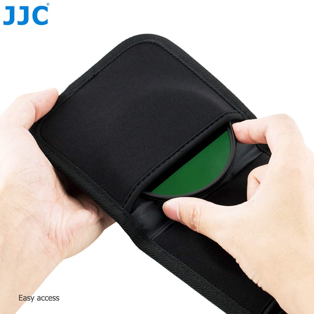 JJC 3 Poche Etui pour Filtre Protecteur Rangement Pliable pour Filtres UV CPL ND jusqu'à 82 mm