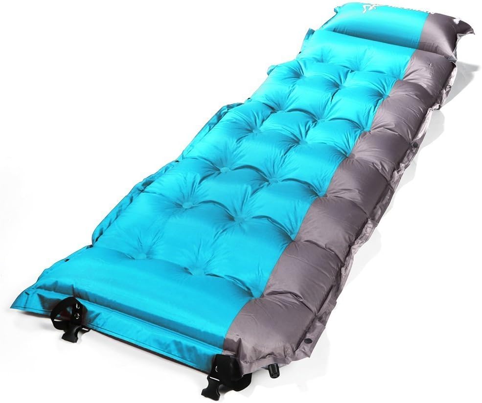 SELF INFLATING Camping Sleeping Pad Mat Mattress Bed OUTAD Extra Thick Lightweight With Pillow For Camping, Backpacking, Tents
