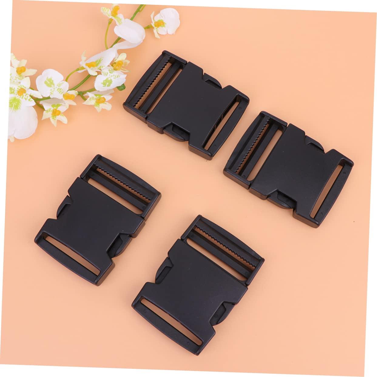 VILLCASE Fibbie Della Cinghia Dello Zaino Fibbia Della Cinghia Fibbie Regolabili Accessori Per Bagagli Per Valigie Fibbie a Sgancio Laterale Per Impieghi Gravosi Petgentle Black