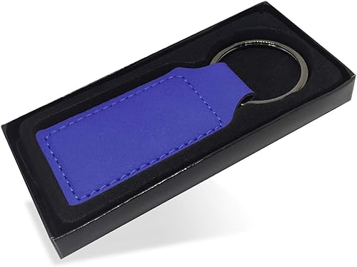 Miniatura 2 de LaserGram Llavero rectangular, bandera de Nicaragua, grabado personalizado incluido (azul oscuro)