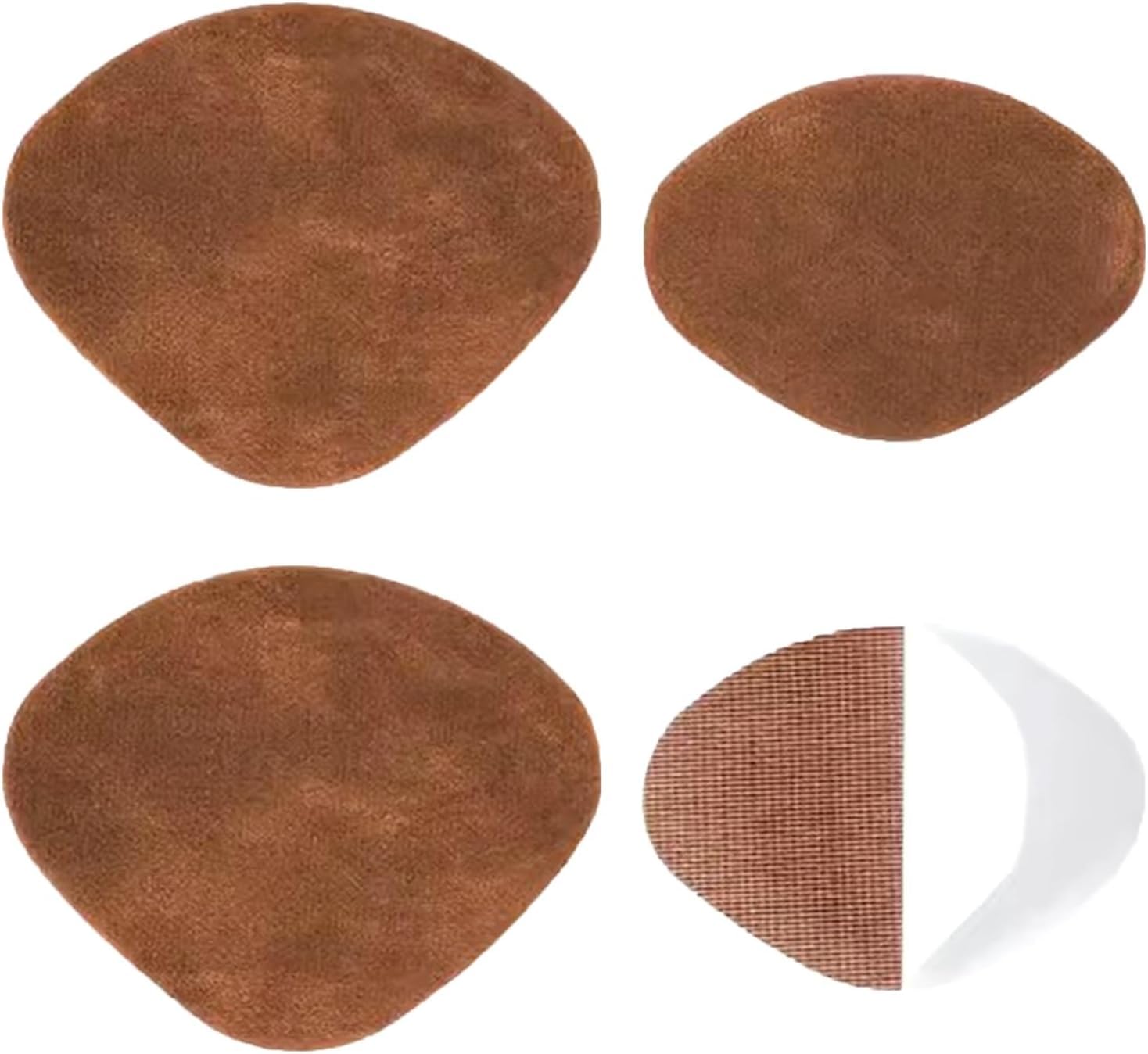 TBDdsd Sports shoe repair kit, 2 Pair Self-Adhesive Heel Hole Patch for Back of Sports Shoes, Kit, Soft and Durable(Bruin)