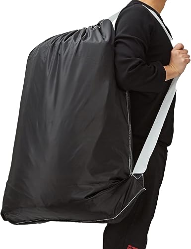 Miniatura 6 de HOMEST Bolsa de lavandería de nailon XL con correa, organizador grande de ropa sucia, fácil ajuste en una canasta o cesta de lavandería, puede