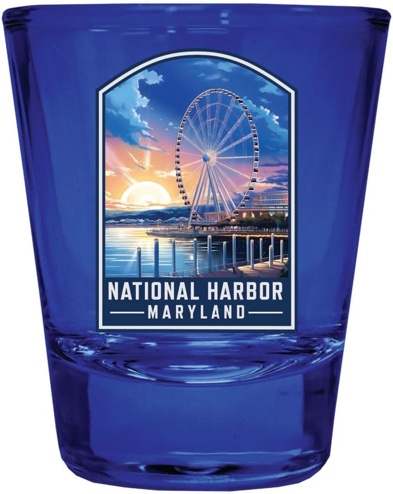 Vaso Tequilero Souvenir National Harbor Maryland 2 oz Azul