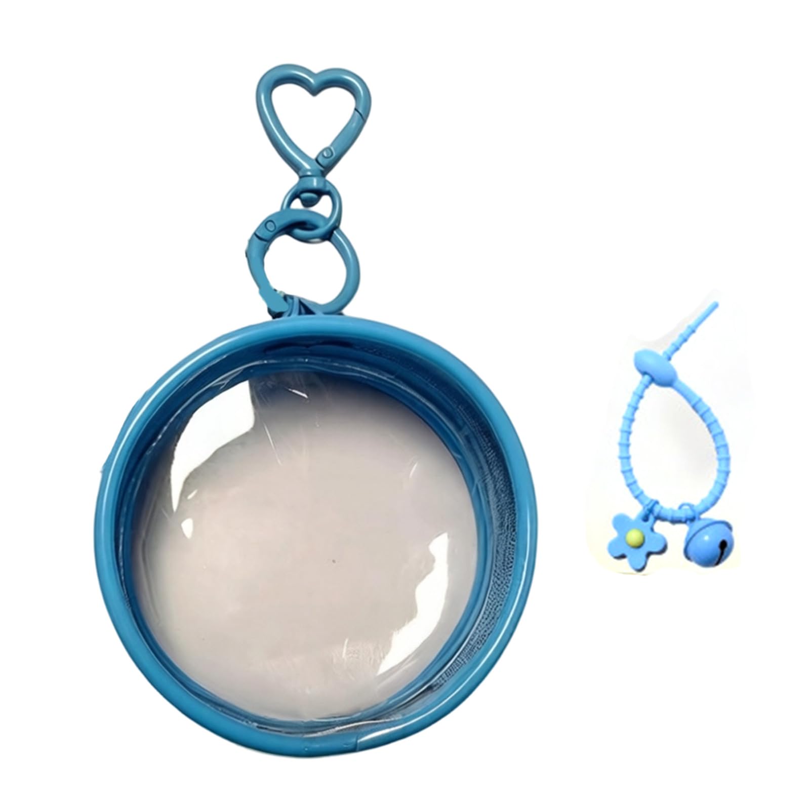 Our Fave Blue Sparkling Fastener Enclosure For Electronic Badges And Doll Storage Made From Strong Pvc Compact Storage Case