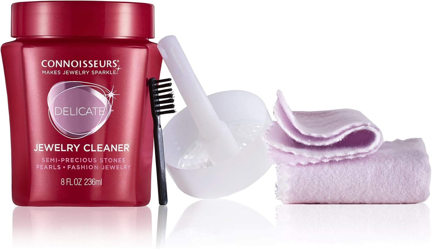 CONNOISSEURS All-Purpose Jewelry Cleaning Kit - Includes Delicate Jewelry Cleaner Solution