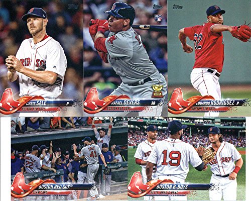 2018-Topps-Complete-Series-1-2-Boston-Red-Sox-Team-Set-of-21-Cards-Rafael-Devers18-Chris-Sale20-Eduardo-Rodriguez43-Boston-Red-Sox48-Eduardo-Nunez76-Christian-Vazquez103-Mitch-Moreland104-Chris-Sale12
