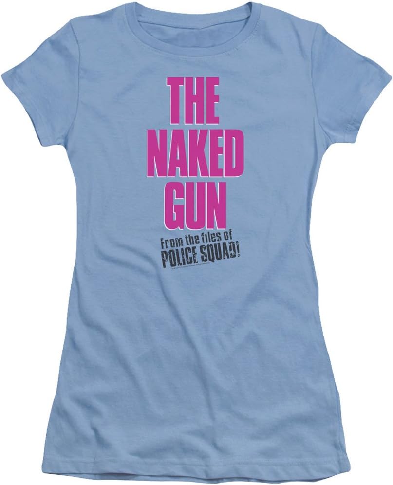 The Naked Gun Logo Funny 80s Movie Juniors Sheer T-Shirt Tee