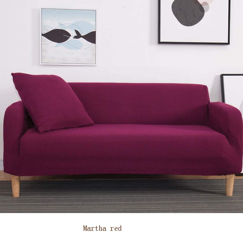 Housse de canapé en tricot universel 2 places extensible 145-185cm pour salon