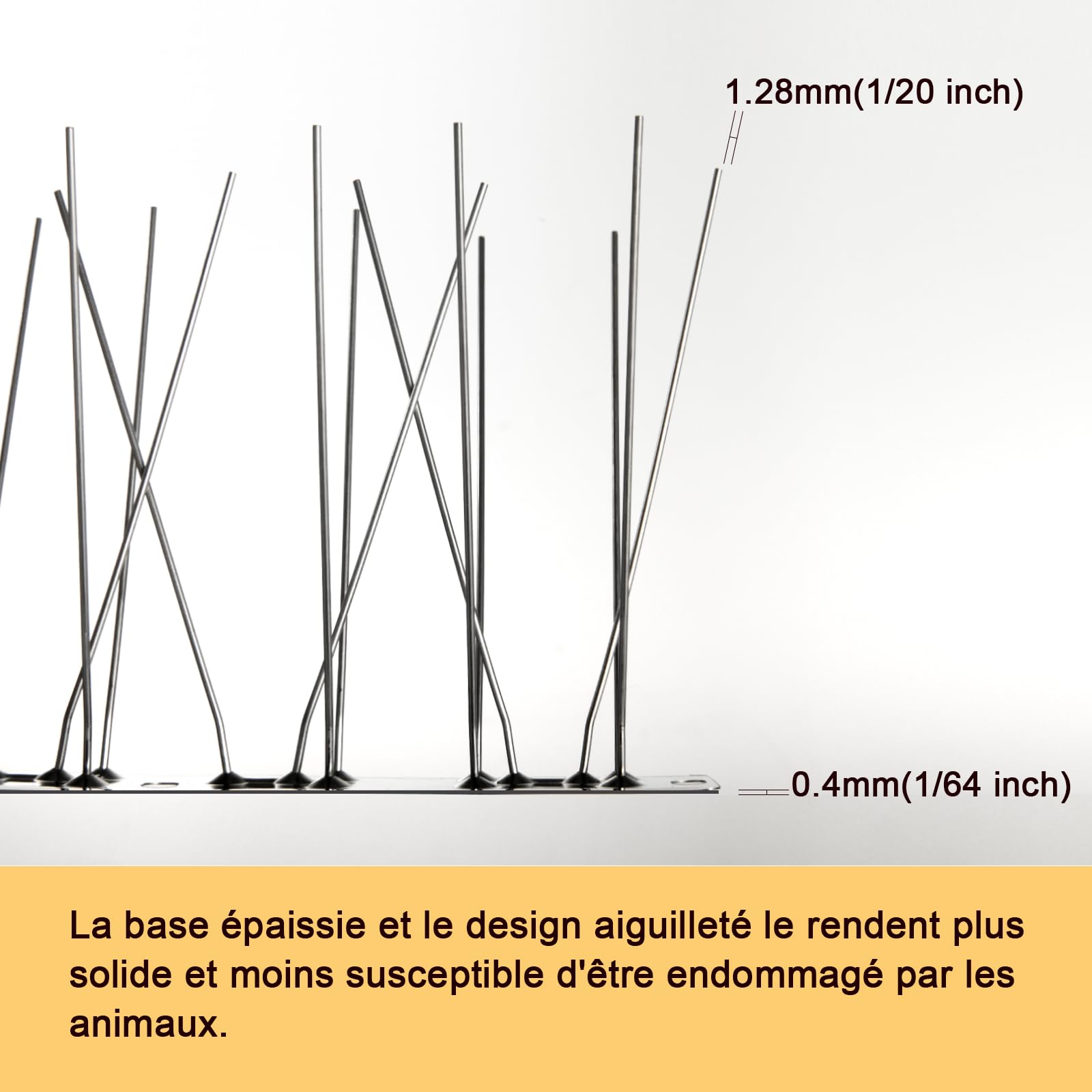 OFFO Pinchos Antipalomas,Pinchos para Palomas de Premontados 2,08m,Pinchos Palomas Exterior Resistente para Balcones,techos,Jardines o barreras privadas,Antipalomas Plateado