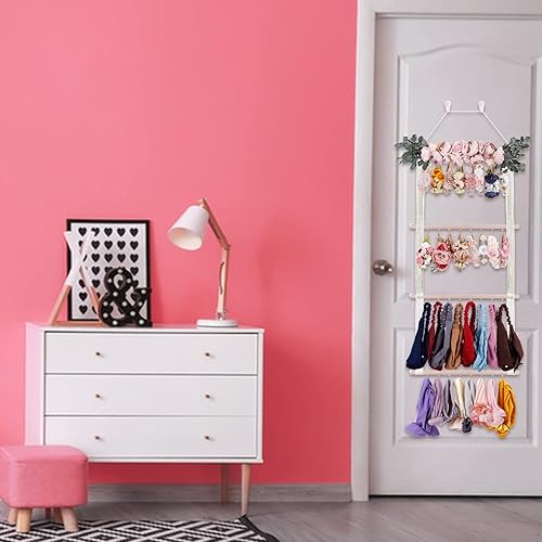 Miniatura 2 de Organizador de lazos para el cabello para niñas, organizador de accesorios para el cabello de bebé, pinzas para el cabello, almacenamiento con