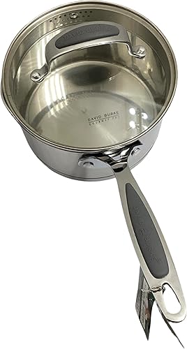 David Burke Gourmet Pro Stature EZ Strain Cookware (sartén de 2.5 cuartos de galón)