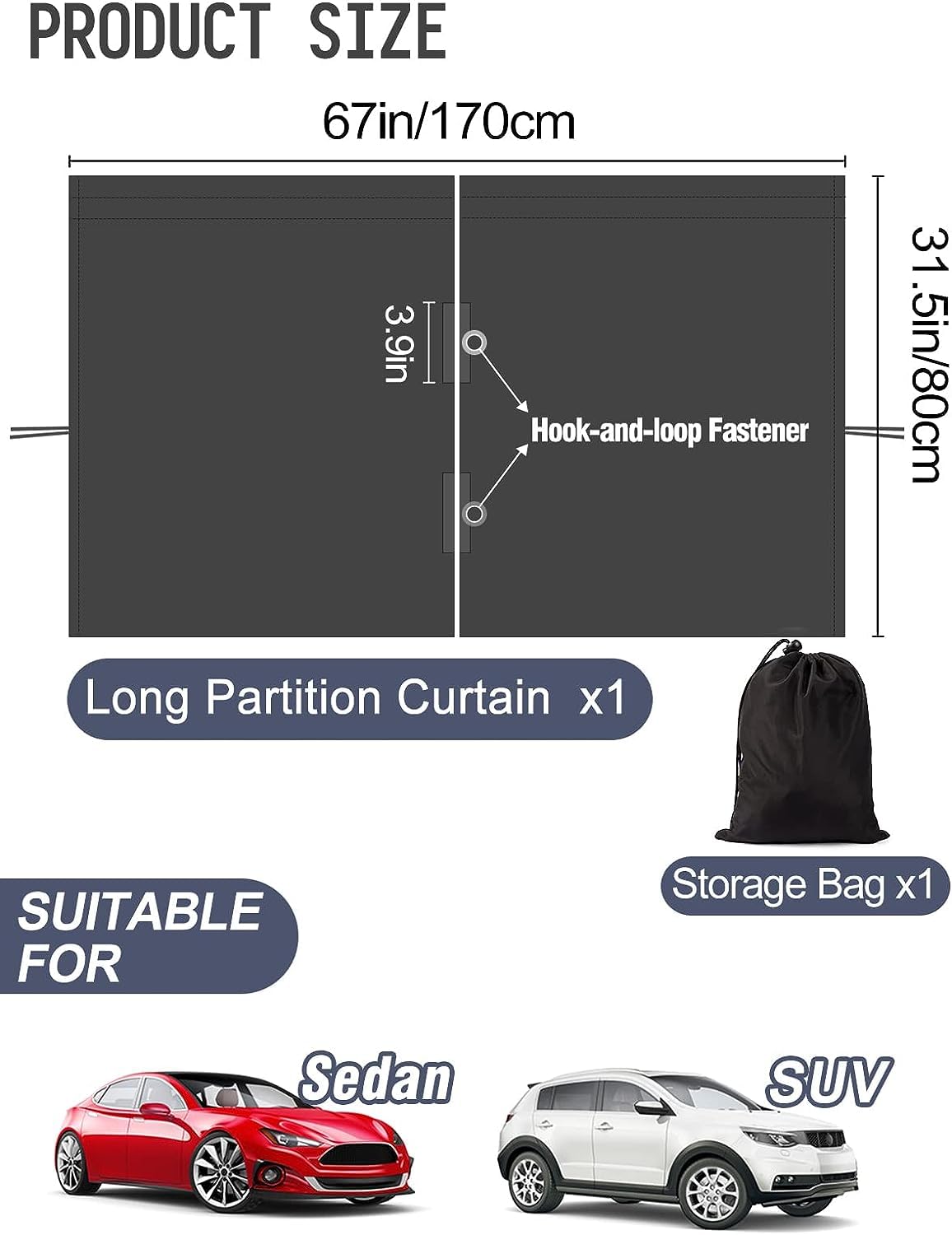 Tenda Parasole Per Lunotto Posteriore Auto - Protezione UV E Privacy - Rimovibile, Nero, Misura 140 Cm - Ideale Per Viaggi E Campeggio