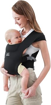 MOMTORY Baby Carrier from Newborns, Comfortable Hip Seat for Baby, 3-12 kg, Ergonomic Carrier for Newborn to Toddler with Velcro Fastening, Easily Adjustable Hip Carrier