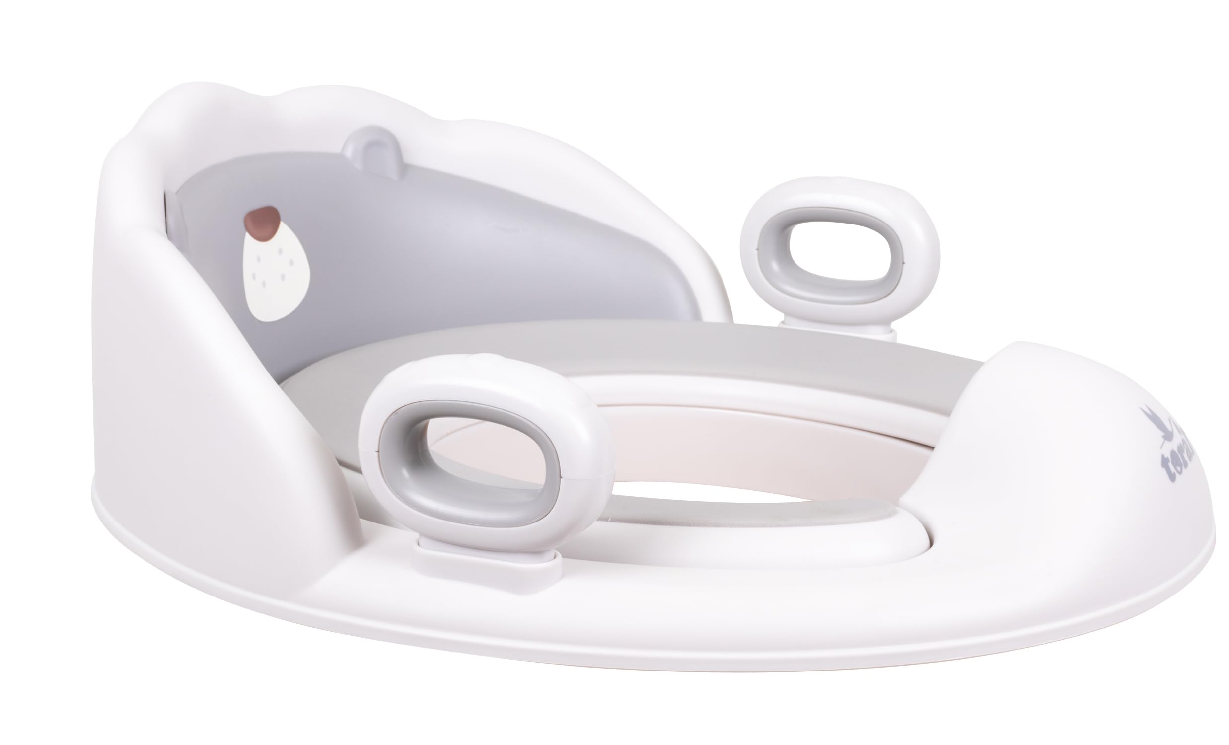 Toral Asiento Reductor con Asas para WC. Ayuda al aprendizaje de bebés y niños. Adaptador infantil portátil para váter MundiBebé +18 meses. Modelo Confort Osito