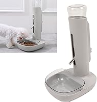 Vista 6 de Firlar Dispensador de agua de pie para mascotas, 23.0 fl oz, alimentador automático desmontable para mascotas, cuenco de pie para gatos y perros