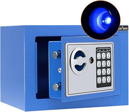 Miniatura 9 de JUGREAT Caja fuerte, caja fuerte electrónica de seguridad digital con luz de inducción, construcción de acero oculta con cerradura, diseño de Negro