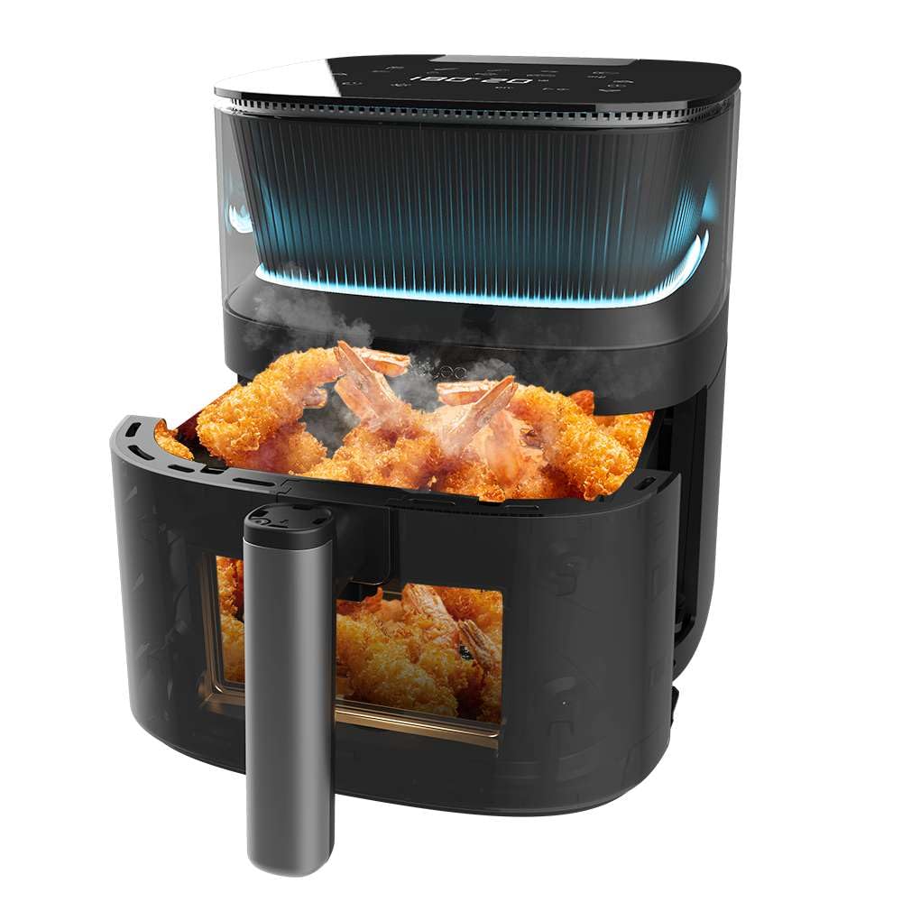 Cecotec Cecofry Neon 5000 Friggitrice ad Aria, 5 L, Spruzzo d'Acqua per una Cottura Perfetta, Tecnologia Healthy Crispy e PerfectCook, 10 Menu Predefiniti, Finestra e Luce Interna, Controllo Tattile.