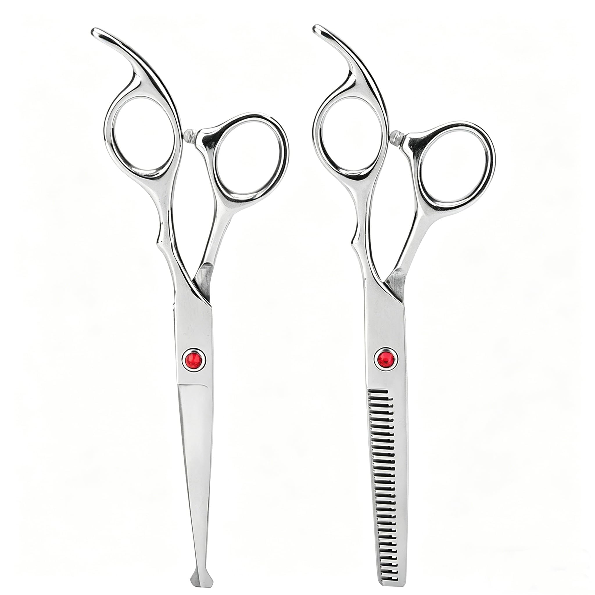 Professionelles Haarschneiden Ausdünnende Schere Set Runde Kopfschere Baby Friseur Schere Set Für Baby Kinder(rot)