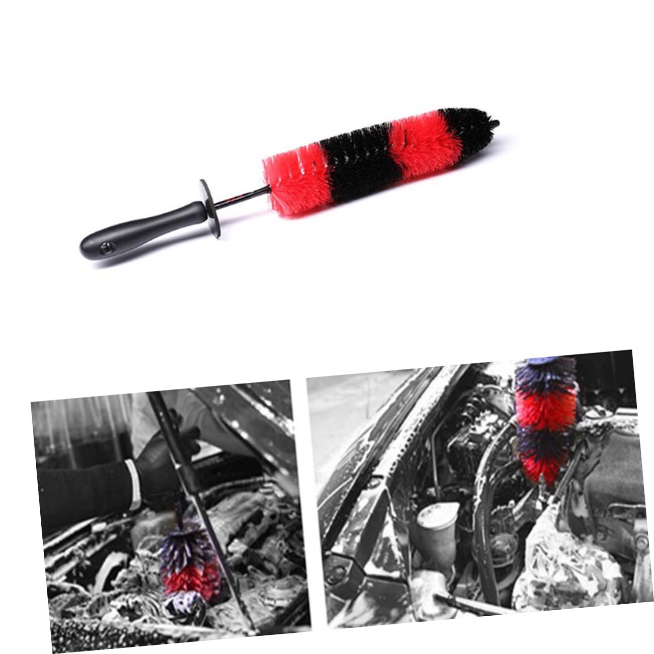 TOYANDONA 2pezzi Spazzola per Cerchi Auto Setole Lunghe Materiale Pp e PE per Pulizia Cerchioni e Pneumatici Multiuso Raggiunge Angoli e Fessure Delicate