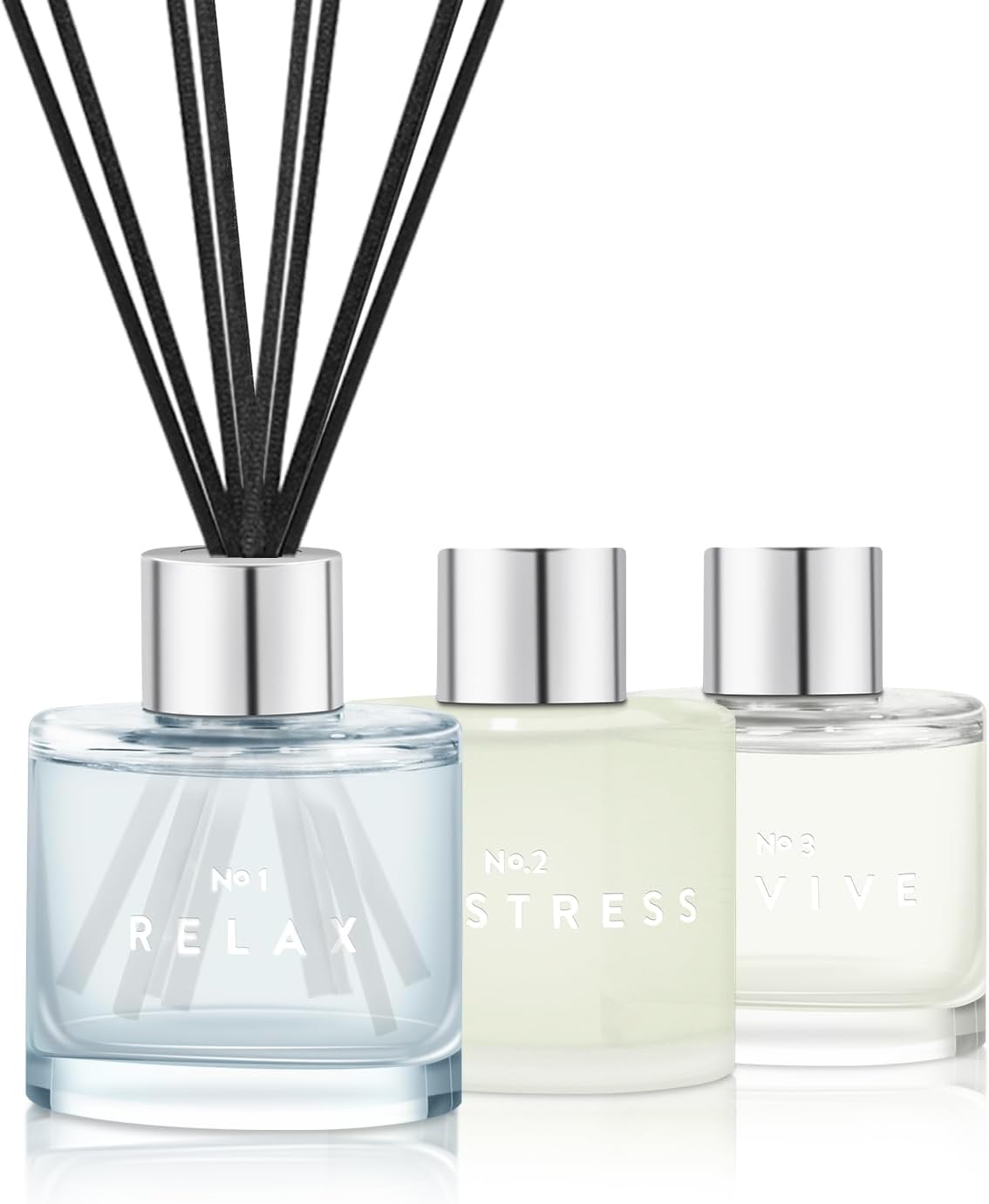 3 Pack Fragrance Reed Diffuser, 50ML Lavender Jasmine Freesia Aromatherapy Di...