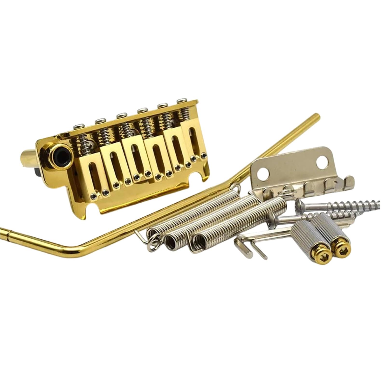 Mostek Gitarowy Rozstaw Strun Gitarowych Tremolo Bridge 10,5 MM/10,8 MM Podwójne Standardowe Akcesoria(B Gold 1)