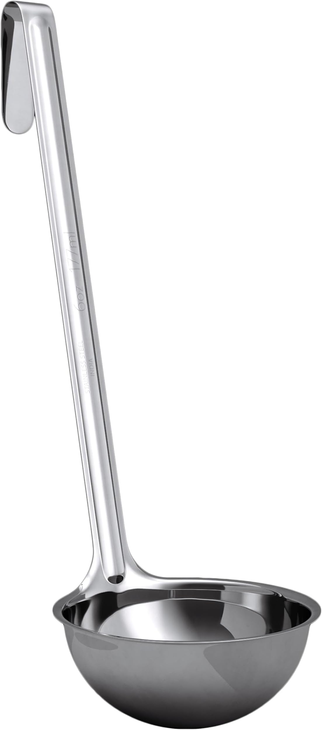 Super Sturdy, Ergonomic 6 Oz. Soup Ladle 1 Pk. Stainless Steel Ladles with Long Handles. Best Kitchen Accessories for Stirring, Portioning and Serving Soups, Chili and Stew in Restaurants and at Home