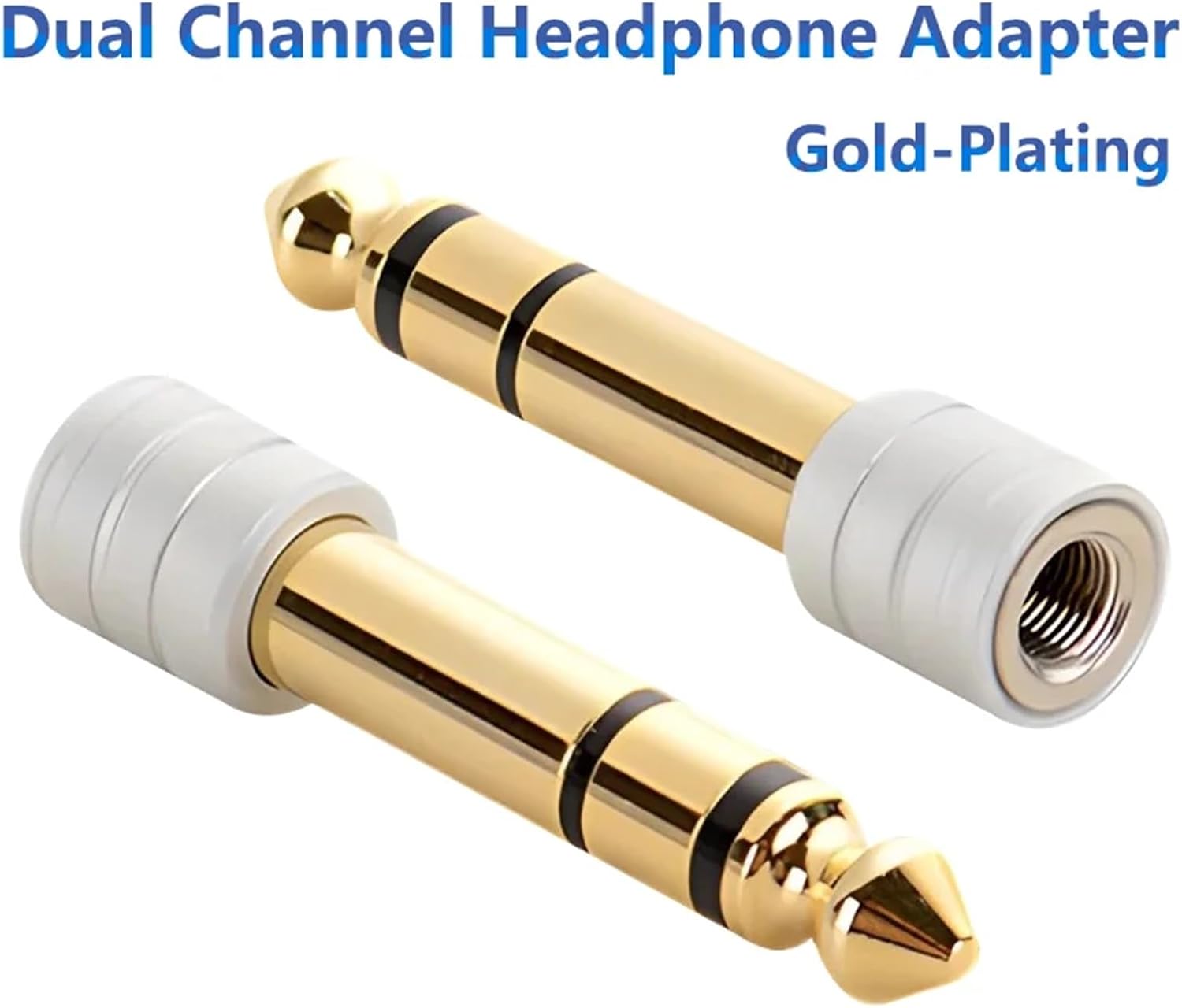 3 Pole Microphone Adapter Stereo Headphone Jack Audio Plug Male to Female 35 Mm 635mm(5pcs)