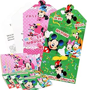 Minnie Invitations Anniversaire 12 Pièces Invitations de Fête et Enveloppes Carte Invitation Enfant Cartons D…
