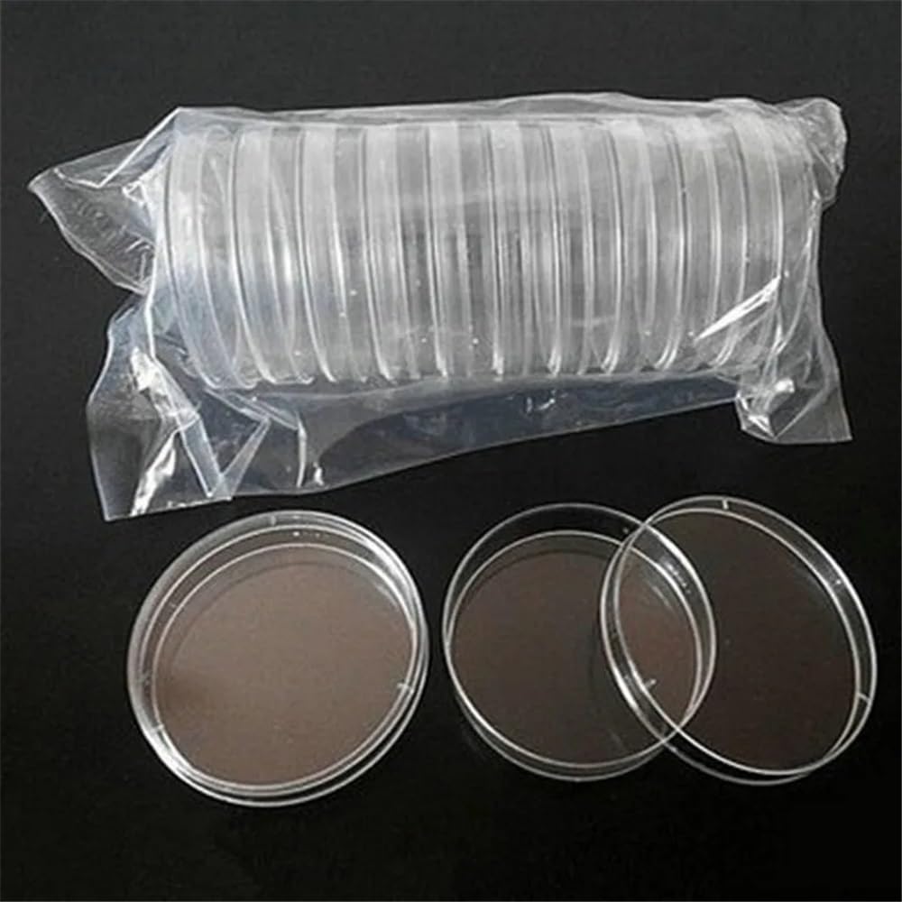 Lote de 10 placas Petri plástico 150 mm con tapa for cultivo Equipamiento de laboratorio