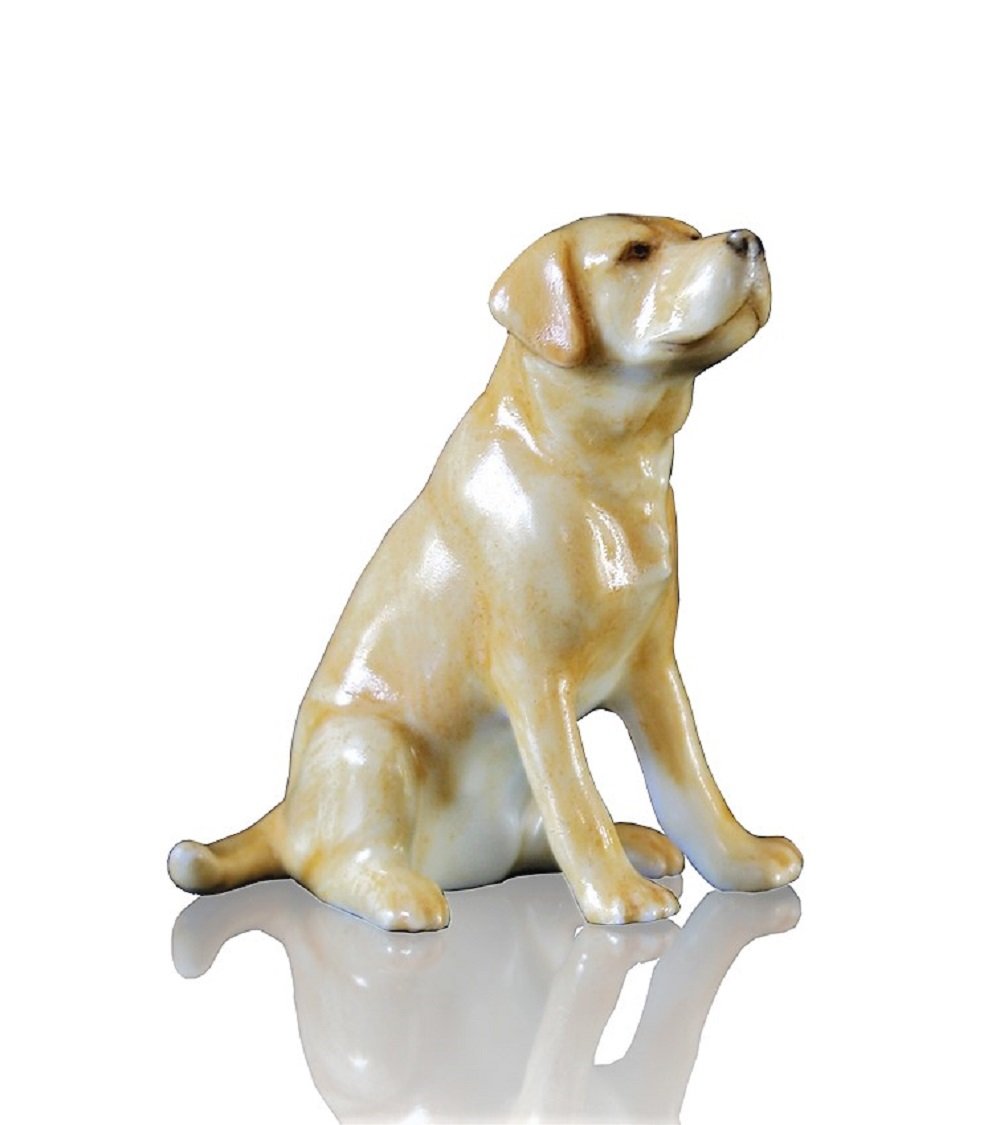 Richard Cooper Studio Gold/Beige - Hand Painted Fine Bone China Labrador