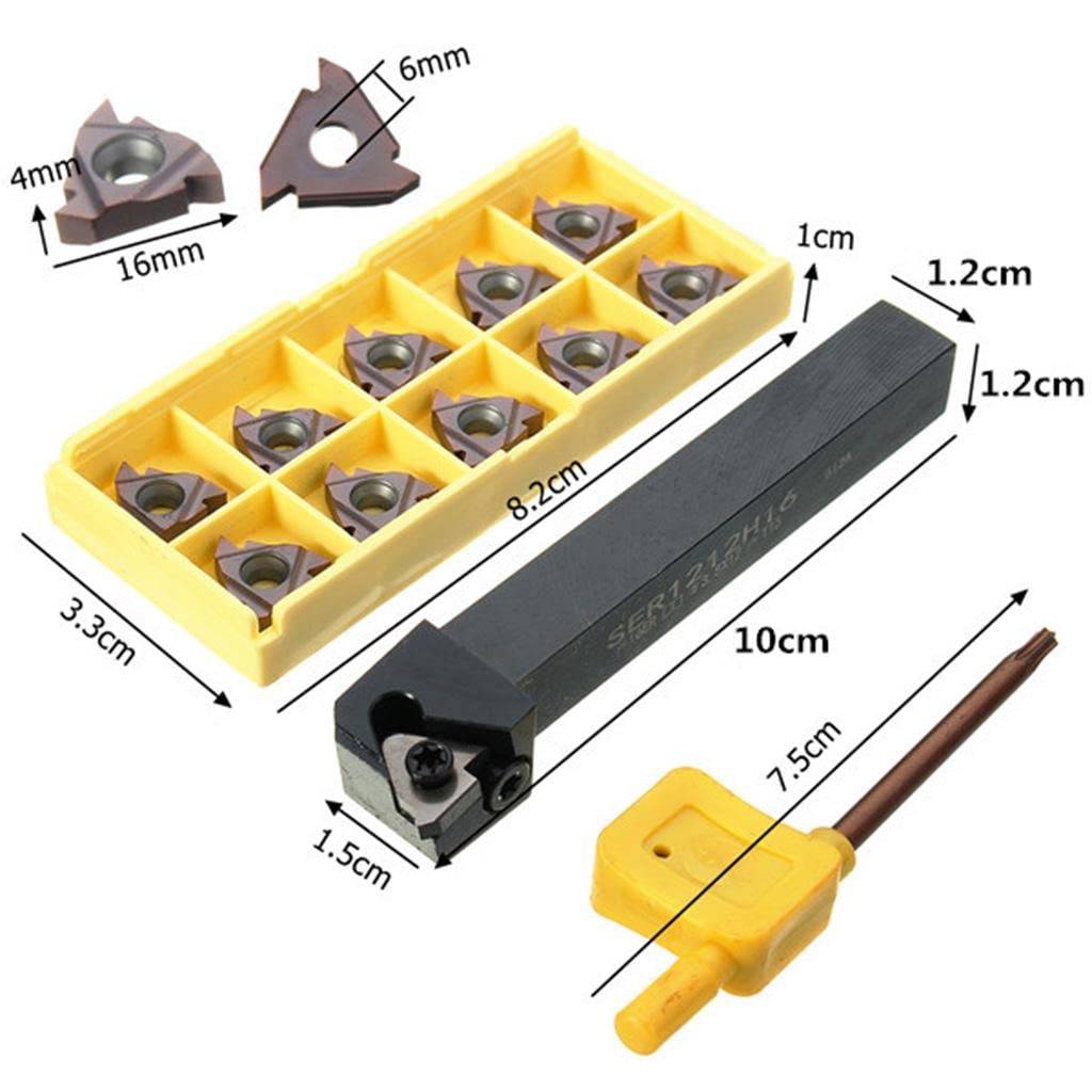 Portaherramientas para Torno CNC, Insertos de Cojinete, Llave para