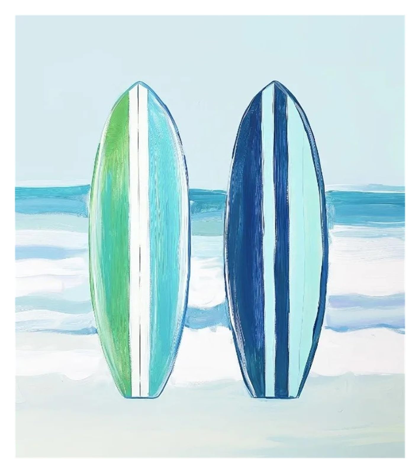 XENITE Wall Art Canvas Prints Colorful Surfboards Trendy Posters And Prints Canvas Printing Modern Coastal Wall Art Picture For Beach House Home Decor(F,30x40cm)