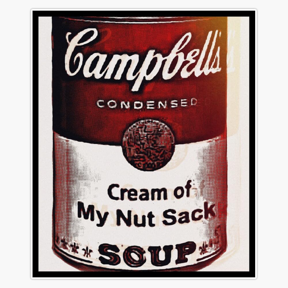 Cream of My Nut Sack Bumper Sticker Vinyl Decal 5"